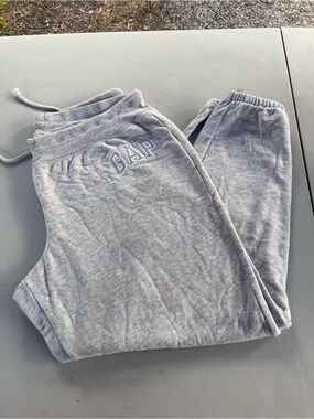 GAP Light Gray Logo Sweatpants with Drawstring